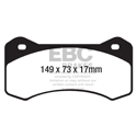 EBC Yellow Stuff Brake Pads for Wilwood W4A and W6A Calipers, DP4054R