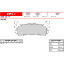 Ferodo FCP1012H DS2500 Performance Brake Pads, Mazda Miata / MX5, Rear