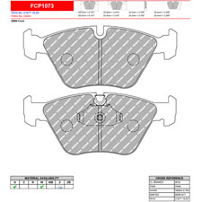 Ferodo FCP1073W DS1.11 Competition Brake Pads, BMW 535i E39, 330i E46, Front