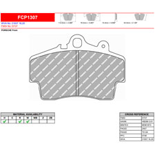 Ferodo FCP1307W DS1.11 Competition Brake Pads, Porsche Boxster, Cayman, Front