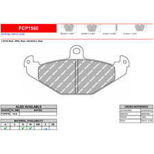 Ferodo FCP1560W DS1.11 Competition Brake Pads, Lotus Elise, Exige 240, Rear