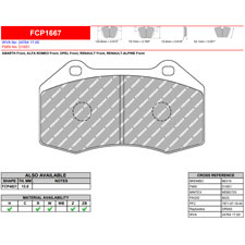 Ferodo FCP1667W DS1.11 Competition Brake Pads, Alfa Romeo 4C, Front