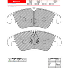 Ferodo FCP4044H DS2500 Performance Brake Pads, Audi Allroad, A4, A4 Quattro, Front