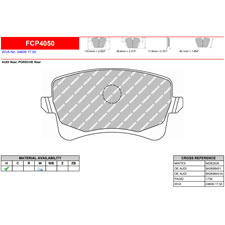 Ferodo FCP4050H DS2500 Performance Brake Pads, Audi Allroad, A4, Q5, Rear