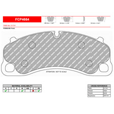 Ferodo FCP4664ZB DSUNO Thermally Bedded brake pads, Porsche GT3, Boxster GTS, Front