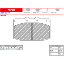 Ferodo FCP483R DS3000 Racing Brake Pads, Mazda RX7, Front