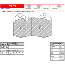 Ferodo FCP721W DS1.11 Competition Brake Pads, Mustang Cobra R, Viper, Front