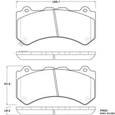 Porterfield R4-1 Carbon Kevlar Racing Brake Pad AP 1382 R4-1