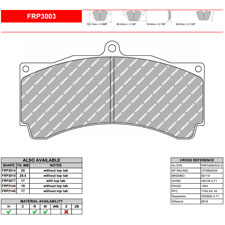 Ferodo FRP3003W DS1.11 Competition Brake Pads, AP CP5555, Brembo B51 Family