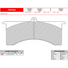 Ferodo FRP503W DS1.11 Competition Brake Pads, Wilwood 7520, GN III, AP CP5805