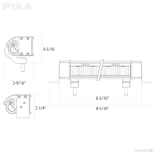 PIAA RF6 White LED Wide-Driving Hybrid Light Kit, 26-07106