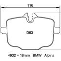 Pagid 4932 RS29, BMW Alpina, M5 F10, Rear
