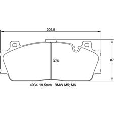 Pagid 4934 RS29, BMW M5 F10, Front
