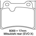 Pagid 8069 RS19, Mitsubishi EVO X Rear