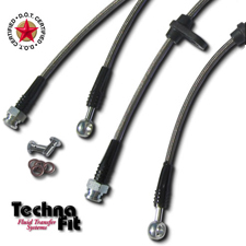 1996-1998 Acura SLX, Techna-Fit Stainless Braided Brake Lines, 303001
