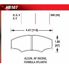 Hawk HT-14 Brake Pads, HB107V.620