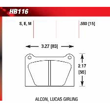 Hawk HT-10 Brake Pads, HB116S.580