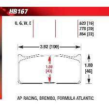 Hawk DTC-60 Brake Pads, HB167G.620
