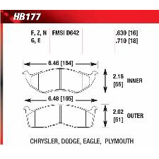 Hawk HT-10 Brake Pads, HB177S.630