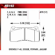 Hawk DTC-70 Brake Pads, HB193U.715