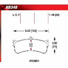 Hawk DTC-60 Brake Pads, HB348G1.14
