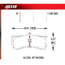 Hawk DTC-70 Brake Pads, HB349U1.18
