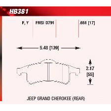 Hawk LTS Brake Pads, HB381Y.661