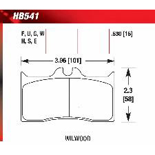 Hawk DTC-60 Brake Pads, HB541G.630