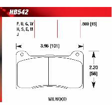 Hawk DTC-60 Brake Pads, HB542G.600