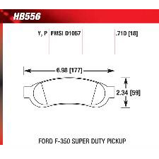 2011 F-250, F-350, F-550 Super Duty, Rear, Hawk Super Duty Brake Pads, HB556P.710