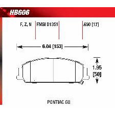 12-13 Chevy Caprice, 08-09 Pontiac G8, G8 GT, Front, Hawk HP-Plus Brake Pads, HB606N.650