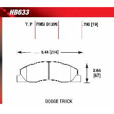 09-11 Ram 2500, Front, 09-11 Ram 3500, Front, Hawk Super Duty Brake Pads, HB633P.790