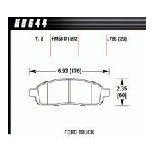 2008 Ford F-150 Lariat, Front, 2009 Ford F-150, Front, Hawk LTS Brake Pads, HB644Y.785